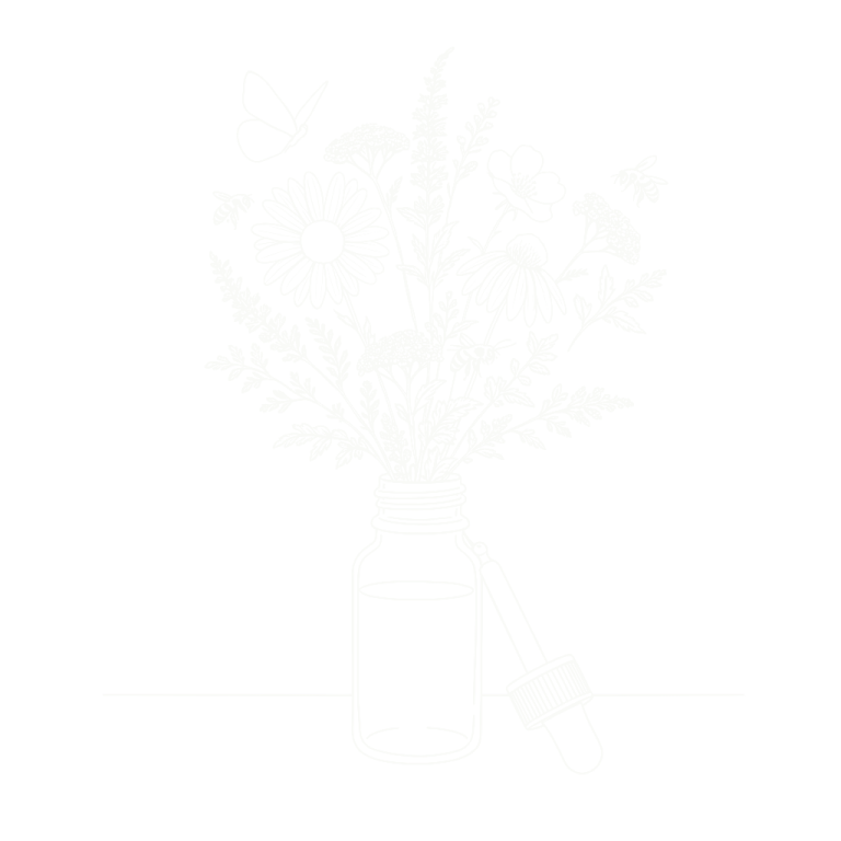 Lineart individueller Naturheilkunde mit Blütenessenzen